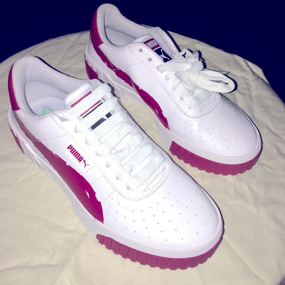 Red and white puma Cali brushed NWOT size 8.5 wmns - Picture 2 of 7